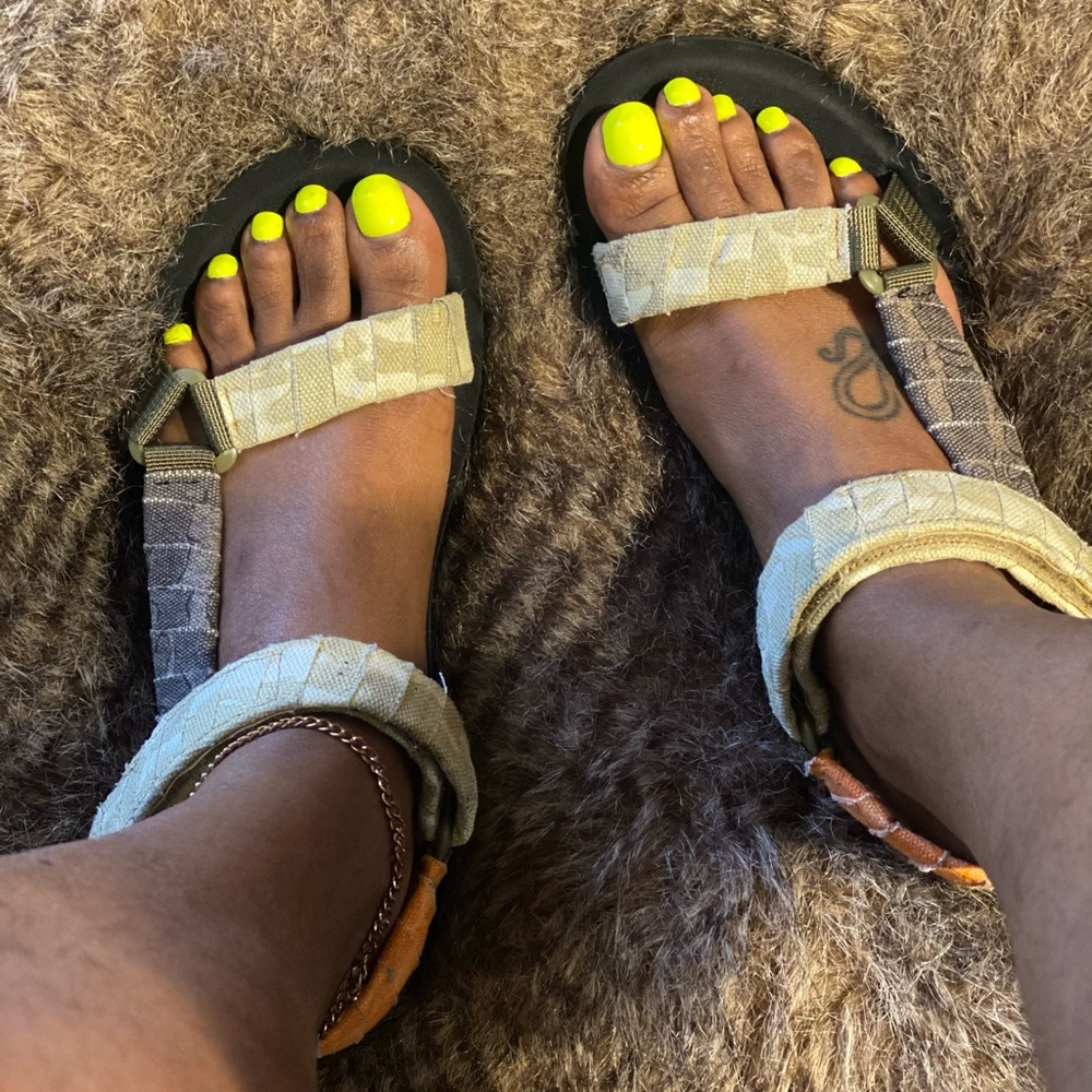 Mixed Camo print sandals